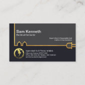 Elektrische machtslijn voor de creatieve Gold Buil Visitekaartje (Voorkant)