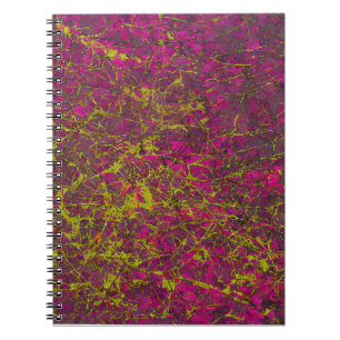 Elektrische Magenta Limoen gebroken Abstract Notit Notitieboek