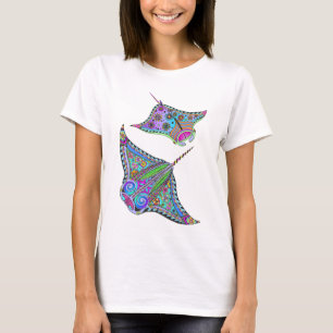 Elektrische Manta Rays, dames T-shirt