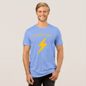 Elektrische Melk Bout & Blauw  Tri-Blend Shirt (Voorkant volledig)