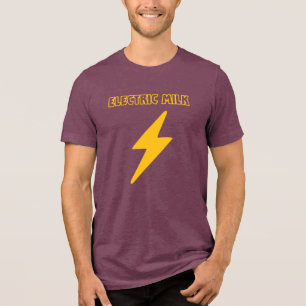 Elektrische melk (Maroon & Goud) Tri-Blend Shirt