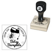 Elektrische mixer bakken culinair uit de keuken va rubberstempel (Gestempeld)