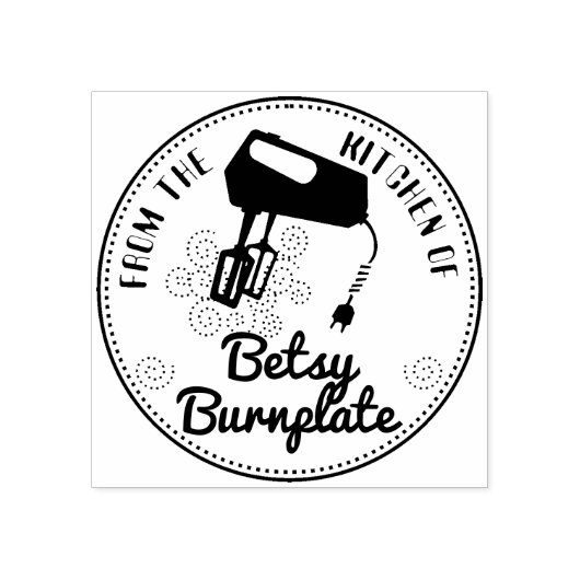 Elektrische mixer bakken culinair uit de keuken va rubberstempel (Afrduk)