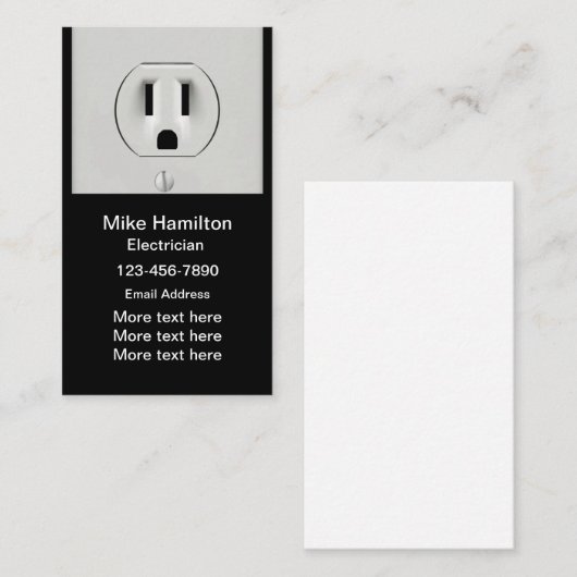 Elektrische moderne verticale Visitekaartjes (Voorkant / Achterkant)