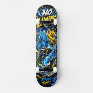 Elektrische Monster Skate Street Grafiek Geen Gren Persoonlijk Skateboard