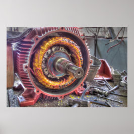 Elektrische motorafbraak. poster