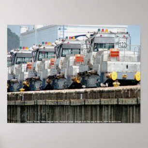 elektrische "muiltjes", Pedro Miguel Locks, Panama Poster