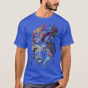 "Elektrische Muze: Stedelijke Dromen in Levendige T-shirt