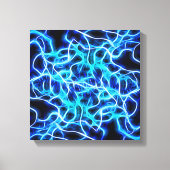 Elektrische neon Blue Tesla Coil Lightning Canvas Afdruk (Voorkant)