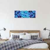 Elektrische neon Blue Tesla Coil Lightning Canvas Afdruk (Insitu (Slaapkamer))
