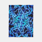 Elektrische neon Blue Tesla Coil Lightning Fleece Deken (Voorkant)