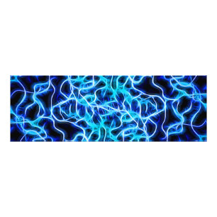 Elektrische neon Blue Tesla Coil Lightning Foto Afdruk
