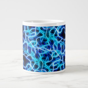 Elektrische neon Blue Tesla Coil Lightning Grote Koffiekop
