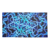 Elektrische neon Blue Tesla Coil Lightning Kussensloop (Achterkant)