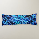 Elektrische neon Blue Tesla Coil Lightning Lichaamskussen (Achterkant)