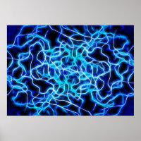Elektrische neon Blue Tesla Coil Lightning