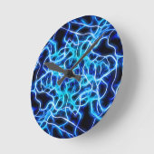 Elektrische neon Blue Tesla Coil Lightning Ronde Klok (Hoek)