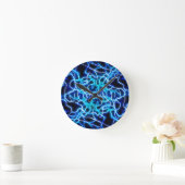Elektrische neon Blue Tesla Coil Lightning Ronde Klok (Huis)