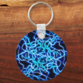 Elektrische neon Blue Tesla Coil Lightning Sleutelhanger (Voorkant)