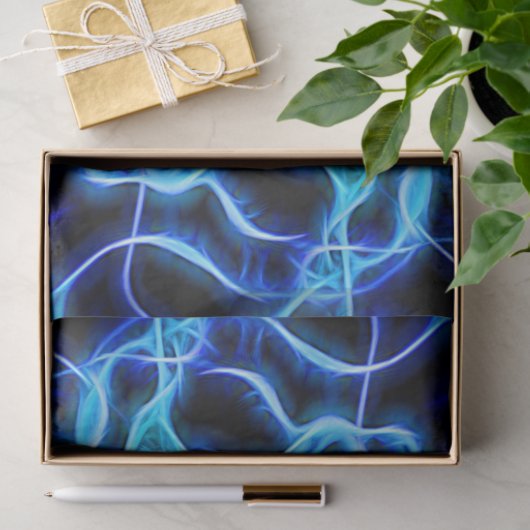 Elektrische neon Blue Tesla Coil Lightning Tissuepapier (Geschenk)