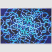 Elektrische neon Blue Tesla Coil Lightning Tissuepapier (Voorkant)