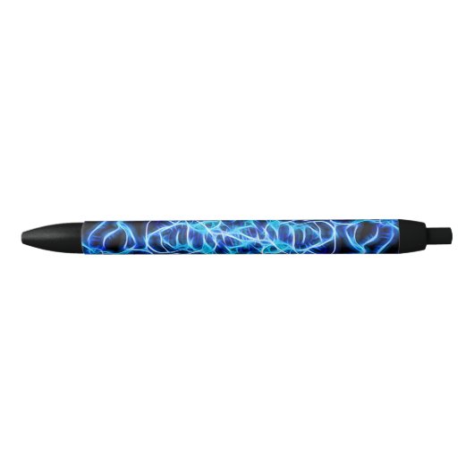 Elektrische neon Blue Tesla Coil Lightning Zwarte Inkt Pen (Voorkant)