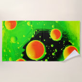 Elektrische Neon Bubbel Dans Strandlaken (Voorkant)