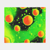 Elektrische Neon Bubble Dance Fleece Deken (Voorkant (Horizontaal))