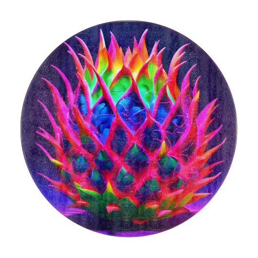 Elektrische Neon Dragon Fruit Snijplank (Voorkant)