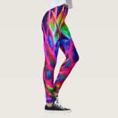 Elektrische Neon Drakenfruit Leggings (Rechts)