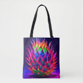 Elektrische Neon Drakenfruit Tote Bag (Voorkant)