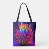 Elektrische Neon Drakenfruit Tote Bag (Achterkant)