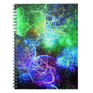 Elektrische Neon Energie Fractale Kunst Notitieboek