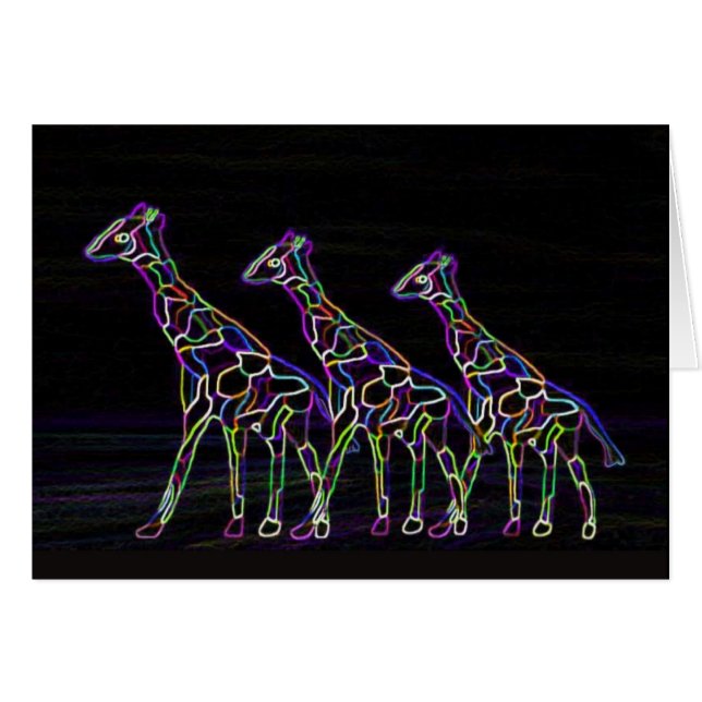 Elektrische neonGiraffes (Voorkant Horizontaal)