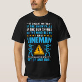 Elektrische netstroom | Nut Lineman T-shirt (Voorkant)