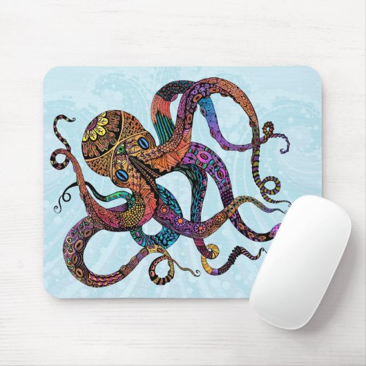Elektrische octopus Mousepad Muismat (Met muis)