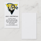 Elektrische of elektrische technicus die de lasso  visitekaartje (Voorkant / Achterkant)