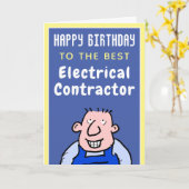 Elektrische of elektrocontractant - Birthday Kaart (Gele Bloem)