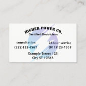 Elektrische onderneming — elektricien — Bolt Visitekaartje (Achterkant)