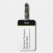 Elektrische oprit met Typografie Bagagelabel (Achterkant verticaal)