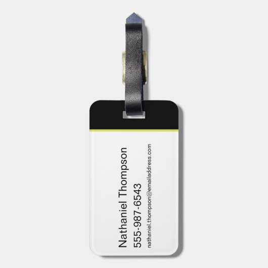 Elektrische oprit met Typografie Bagagelabel (Achterkant verticaal)