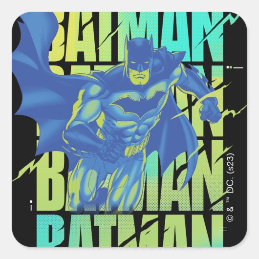 Elektrische oprit met Typografie Vierkante Sticker (Voorkant)