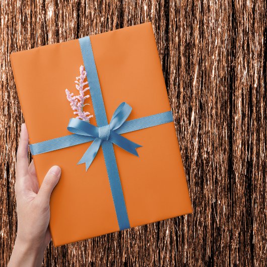 Elektrische Oranje vaste kleur Cadeaupapier