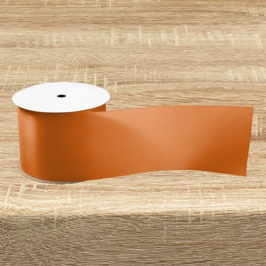 Elektrische Oranje vaste kleur Grosgrain Lint