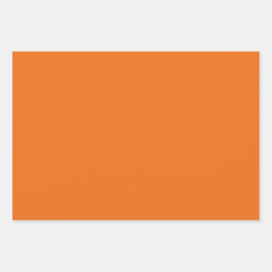 Elektrische Oranje vaste kleur Inpakpapier Vel (Voorkant 2)