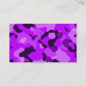 Elektrische Paarse Camo; Camouflage Visitekaartje (Achterkant)