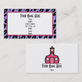 Elektrische Paarse Cheetah Visitekaartje (Voorkant / Achterkant)