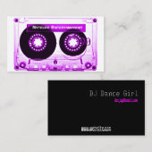 Elektrische Paarse mixtape Visitekaartje (Voorkant / Achterkant)