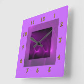 Elektrische Paarse wandklok (Hoek)