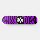 Elektrische Paarse zebrastrepen; pootprint Skateboard (Horizontaal)